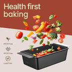 Meatloaf Pan with Drain Tray, 9.84 x 5.71" Nonstick Loaf Pan with Perforated Insert Tray, Durable Carbon Steel, PFOA, PFOS, BPA, and PTFE Free, Oven Safe to 450°F, Easy-Grip Handles, Dishwasher Safe