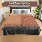 Electric Heated Blanket Queen Size - 84"x90", Soft Flannel Heating Blanket, 10 Heating Levels, 1-12 H Auto Shut Off, Dual Controllers, Breathable Warm and Washable for Bed, Dark Grey