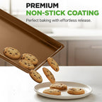 NutriChef Nonstick Extra Large Baking Sheets – 22 x 16 Inch Mega Cookie Sheet Pans for Baking & Roasting – Warp-Resistant Thick Gauge Cookie Tray Set , Oven & Dishwasher Safe – 2 Pack
