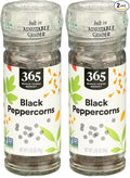 365 by Whole Foods Market, Black Peppercorn Grinder, 1.55 Ounce (Pack of 2)