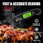 AWLKIM Digital Meat Thermometer - Fast Instant Read Food Thermometer, Waterproof Kitchen Thermometer with Backlight & Hold Function for Cooking, Candy Making, Outside Grill