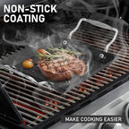 Utheer Upgraded Nonstick Cast Iron Griddle for Gas Grill – 15.8"x8.6" One Burner Griddle Flat Top Grill Plate for Gas/Electric/Charcoal, Easy to Clean, Lightweight & Durable, for Stovetop, Camping BBQ