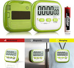 Antonki 2 Pack Classroom Timers for Kids Teachers, Magnetic Countdown Digital Kitchen Timer for Cooking, Study, Exercise, Games, Time Mangement - Loud/Silent Mode - Battery Included
