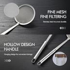 5.3 Inch Spider Strainer With Mesh Fatsoff Soup Scoop,Slotted Spoon For Cooking,Fat Skimmer Spoon For Kitchen Fryer Basket
