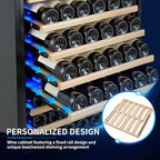 ORYMUSE 200 Bottle Upgrade Wine Cooler Refrigerator - 24 Inch Large Capacity Wine Fridge Built-In Freestanding, with Quiet Compressor, Professional Temperature Control & Wine Cellar - Black