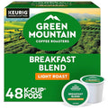 Green Mountain Coffee Roasters Breakfast Blend Single-Serve Keurig K-Cup Pods, Light Roast Coffee, 48 Count