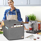 CURMIO Cocktail Machine Dust Cover Compatible with Bartesian Premium, Professional, Duet, Cocktail Maker Machine Dust Cover with Pockets for Cocktail Capsules, Gray, Patent Design