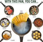 Goodful All-in-One Pan, Multilayer Nonstick, High-Performance Cast Construction, Multipurpose Design Replaces Multiple Pots and Pans, Dishwasher Safe Cookware, 11-Inch, 4.4-Quart Capacity, Graphite