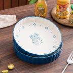 Wisenvoy Pie Pan Tart Pan Quiche Ceramic Pie Dish Pie Plate Tart Pans 9 inch Deep Dish Pie Pan Quiche Pan
