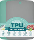 TPU Cutting Board Set of 2 9"x12" - Flexible Cutting Mats for Kitchen Knife Friendly, Cutting Mat Non-Slip Chopping Board Double Sided Scratch Resistant Food Grade Mint Gray