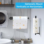 2nd Gen Paper Towel Holder Under Cabinet No Drilling, [More Sturdy] Self Adhesive or Drilling Paper Towel Holder Wall Mount for Kitchen, RV, [Fit Mega Paper Towel Roll] SUS304 Stainless Steel