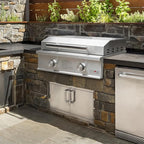 Stanbroil 28-Inch Premium Built-In Natural Gas Griddle for Outdoor Kitchen Grill, Durable Stainless Steel 2-Burner Flat Top Grill with Lid for BBQ Island, 34,000 BTUs