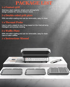 Panini Press Grill Sandwich Maker with Removable Plates, 1600W, 6 in 1 Indoor Grill with Meat Thermometer, Electric Contact Grills for Kitchen, Stainless Steel