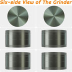 3.0-inch Gripper Grinder, Aluminum Seasoning Spice Crusher (Grey)