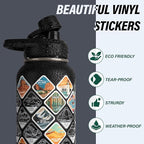 DYSANKY National Parks Water Bottle – 32 oz Insulated Stainless Steel Bottle with 63 Hand-Drawn Park Stickers, Carrier Bag, Strap & Gift Box – BPA-Free – Ideal for Hiking, Camping & Travel