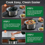 Slow Cooker Liners, Hotensil 14"x 22" 10 Count Cooking Bags Large Size Disposable Pot Liner, Fit 6QT to 10QT for Slow Cooker Cooking Trays, Multi-Purpose Durable Liners Plastic Bags, BPA Free