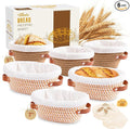 Bread Proofing Basket, 5 Inch Mini Bread Basket Set of 6, Sourdough Bread Baking Supplies, Sourdough Starter Kit, Sour Dough Starter Kits, Baking Gifts for Women, Sourdough Proofing Basket