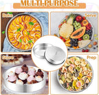 E-far 11 Inch Cake Pan Set of 2, Stainless Steel Large Round Baking Pans Tins, Non-Toxic & Leak-Proof Mold for Birthday Wedding Layer Tiered Cake, Easy Clean & Dishwasher Safe