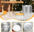 200 Pack 4" Round Tart Pie Foil Pans Disposable Pans Aluminum Foil Tart & Pie Tins Pans for Baking,Cooking,Storage or Reheating