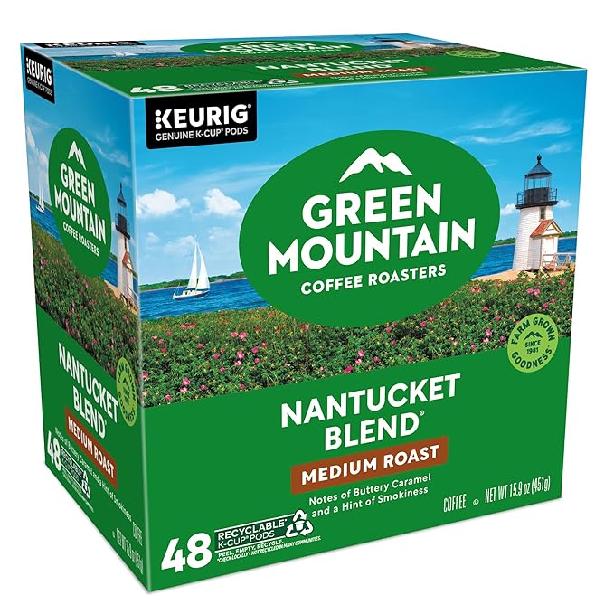 Green Mountain Coffee Roasters Nantucket Blend, Single-Serve Keurig K-Cup Pods, Medium Roast Coffee Pods, 48 Count