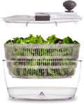 BINO | Salad Spinner - 4.2 Qt | Large Manual Lettuce Spinner with Secure Lid Lock & Built-in Draining System | Salad Spinner with Salad Bowl | Fruit & Vegetable Basket Colander | Kitchen Gadgets