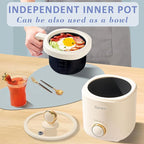 TOPWIT Rice Cooker Small, Mini Rice Cooker 2 Cups Uncooked, 1.2L Portable Rice Maker with Non-stick Coating, BPA Free, One Touch & Keep Warm Function, Beige
