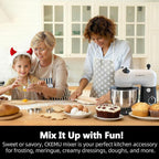 Stand Mixer, Compact & Space-Saving, Stainless Steel Bowl, Unique & Playful Design, Effcient Motor, Dishwasher-Safe Attachments, SM-2549A (Panda)