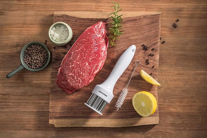 Meat Tenderizer Tool Stainless Steel Needle Ultra Sharp 24 Blades Tenderizer Tool for Tenderizing Beef Chicken Steak Veal Pork