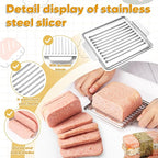 Musubi Press Mold Kit, 2 Pack Clear Musubi Maker with Stainless Steel 304 Luncheon Meat Slicer for SPAM (Clear)