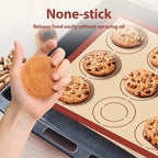 Silicone Baking Mat Set of 4, Macaron Silicone Baking Mat for Baking Sheets, Non-Stick & Reusable Silicone Mats for Baking Macarons, Cookies, Pastries, Pizza