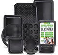 NutriChef 10-Piece Non-Stick Baking Set – Heavy-Duty Carbon Steel Bakeware Set w/ Cookie Sheets, Muffin Pan, Roasting Pan, Cake Pan, Baking Tray, Pizza Pan – Effortless Food Release & Easy Cleanup