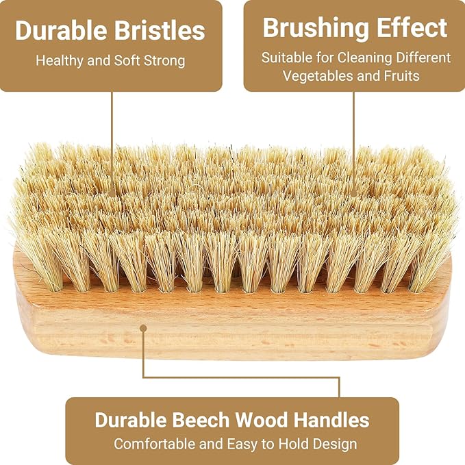 Vegetable Brush,Veggie Wash Brushes Potato Brush Cleaning Brush for Potato Carrot Cucumber and Fruits Vegetable Brush Scrubber for Food