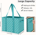 WISELIFE Reusable Grocery Bags [2 Pack],Large Grocery Tote Bag Water Resistant Shopping Bags Foldable Grocery Bag for Clothes,Shoes and Picnic,Green