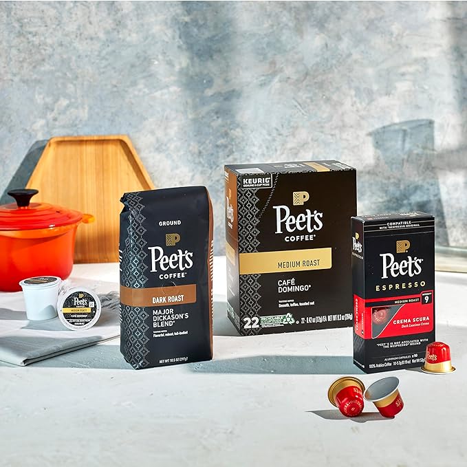 Peet's Coffee, Medium Roast Keurig K-Cup Pods - Big Bang 48 Count (1 Box of 48 Pods)