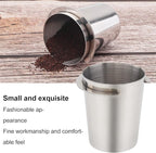 Coffee Dosing Cup 54mm, Espresso Coffee Dosing Cup, Stainless Steel Dosing Cup Compatible with All 58mm Portafilter,Coffee Powder Cup, Coffee Powder Feeder (1, Silver, 54mm)