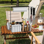 BBQ Caddy, Grill Caddy for Outdoor Grilling with Paper Towel Holder, Grill Utensil Caddy, Outdoor Kitchen Barbecue Accessories for Camper, Tailgate Essentials, Grilling Gifts for Men