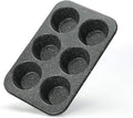 Monfish extra large muffin pan jumbo cupcake tray Carbon steel stone finish 3.5 inch cup