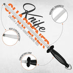 Utopia Kitchen Knife Sharpener Rod 12 Inch, Professional Honing Rod for Knife Sharpening with Hanging Hook, Black (Pack of 2)