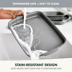 GreenPan Premiere Ovenware Healthy Ceramic Nonstick 13" x 9" Quarter Sheet Baking Pan, PFAS-Free, Warp-Free Bakeware, Durable Quick Heating, Oven & Broiler Safe to 600F, Dishwasher Safe, Gray