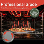 Emporio Kitchen Non-Stick Pizza Pan 1 Pack – 16 Inch Round Carbon Steel Pizza Tray with Perforated Holes, PFOAPFOSPTFE-Free, Dishwasher & Oven Safe Up To 450°F, Durable Nonstick Silver Coating