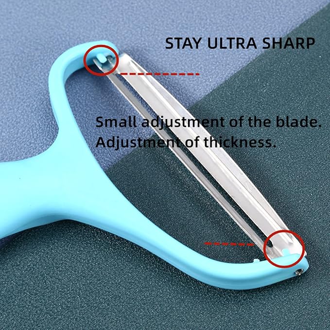 egetable,Potato,Fruit peeler cabbage cutting machine shredded kitchen stainless steel peeling knife gadget shredded cabbage Coleslaw, a must-have tool for western restaurants(Blue)