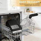Pukomc Electric Deep Fryer with Basket,Adjustable Temperature Frying Pot for Home Use,Removable Lid and 2.5L Non-Stick Inner Pot & Easy to Clean