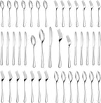 MUTNITT 30 Pcs Silverware Set Service for 6,Premium Stainless Steel Flatware Set,Mirror Polished Cutlery Utensil Sets,Durable Kitchen Eating Tableware Sets,Include Fork Knife Spoon,Dishwasher Safe