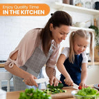 Zulay 3-Piece Kids Knife Set for Real Cooking & Baking - Toddler Knives for Cutting Fruits, Veggies, & Cake - Children’s Montessori Knife with Serrated Edges - Safe & Fun Lettuce Knife (Orange)