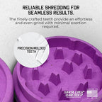 Santa Cruz Shredder Grinder for Herbs Knurled Top for Stronger Grip 2-Piece Medium 2.2 (Purple)