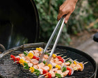 4-Piece BBQ Tool Set - Stainless Steel Grilling Utensils Kit for Outdoor Barbecue - Tongs, Spatula, Fork, Basting Brush - Heavy-Duty Grill Accessories with Heat-Resistant Handles