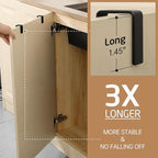 KES Over The Door Towel Rack, Over Cabinet Towel Bar Kitchen Bathroom Towel Holder Storage Dish Towel Holder, Over Cabinet Cupboard Door Towel Bar, Matte Black 2 Pack, KTH500S26-BK-P2