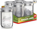 SEWANTA Wide Mouth Mason Jars 16 oz [18 Pack] With Mason Jar Lids and Bands, Mason Jars 16 oz - For Canning, Fermenting, Pickling - Jar Décor - Microwave/Dishwasher Safe.