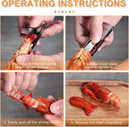 Crawfish Peeler Tool, Portable Stainless Steel Crawfish Tail Remover Tool, Crawfish Accessories for Easy Shelling, Fast Sheller Tool for Clean Hands, Best Kitchen Gadget for Seafood Lovers (1)