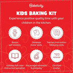 Kids Baking Kit by Baketivity + Highlights Magazine Booklet | Kindness Themed Baking Set for Kids | DIY Arts and Crafts Set | Heart Shaped Sprinkle Cookies | Kosher